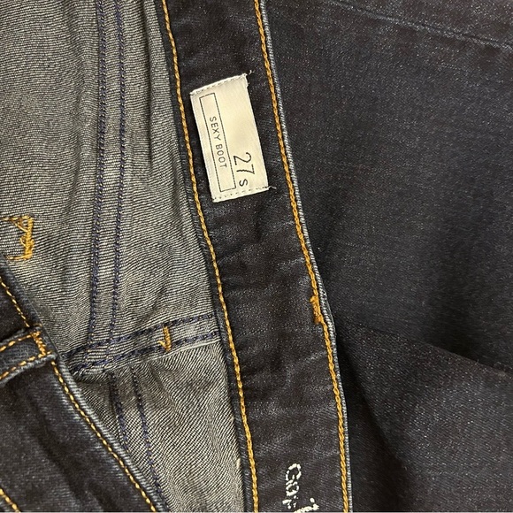 Gap 1969 Sexy Boot Women's Dark Blue Jeans in Rinse Size 27 Short - Picture 6 of 7